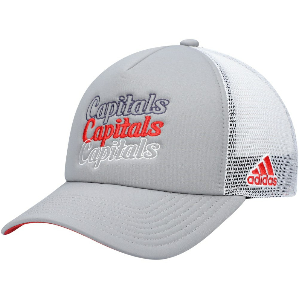 Washington Capitals adidas Women's Foam Trucker Snapback Hat Gray/White