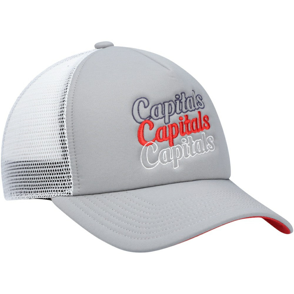 Washington Capitals adidas Women's Foam Trucker Snapback Hat Gray/White