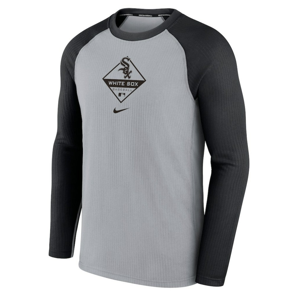 Chicago White Sox Game Authentic Collection Performance Raglan Long Sleeve T-Shirt Gray/Black | Nike