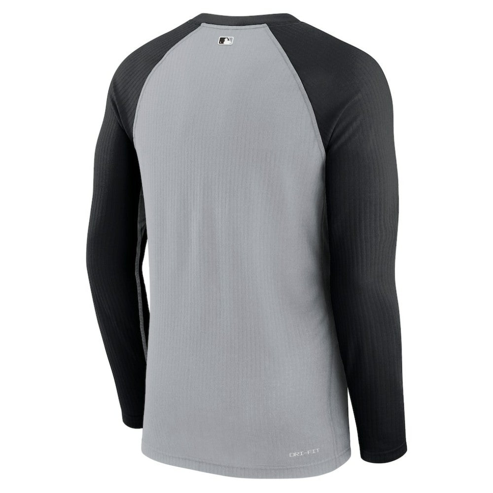 Chicago White Sox Game Authentic Collection Performance Raglan Long Sleeve T-Shirt Gray/Black | Nike