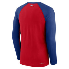 Chicago Cubs Game Authentic Collection Performance Raglan Long Sleeve T-Shirt Red/Royal | Nike
