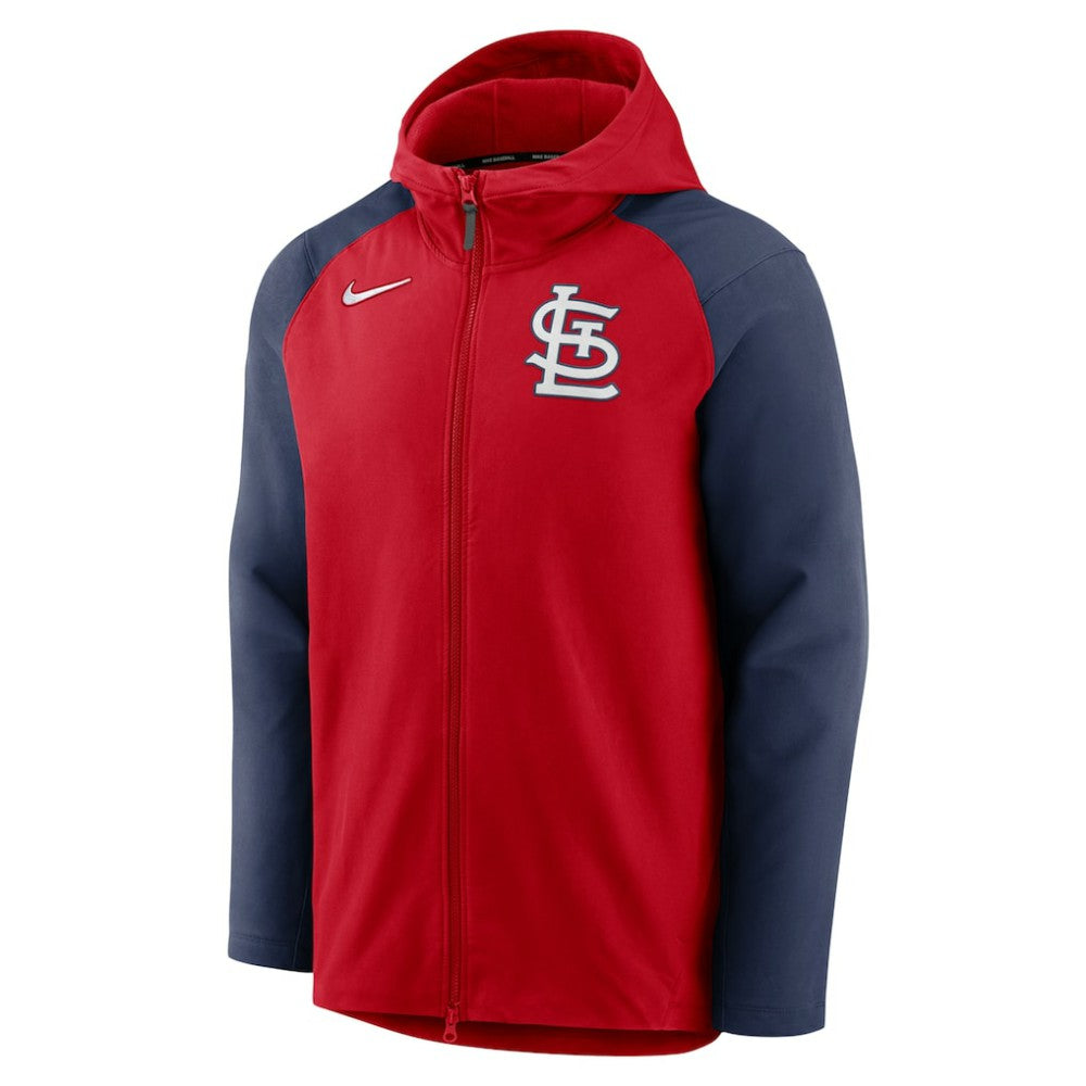 St. Louis Cardinals Authentic Collection Performance Raglan Full-Zip Hoodie Red/Navy | Nike
