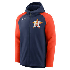 Houston Astros Authentic Collection Performance Raglan Full-Zip Hoodie Navy/Orange | Nike