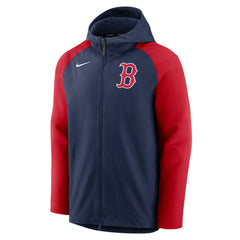 Boston Red Sox Authentic Collection Performance Raglan Full-Zip Hoodie Navy/Red | Nike
