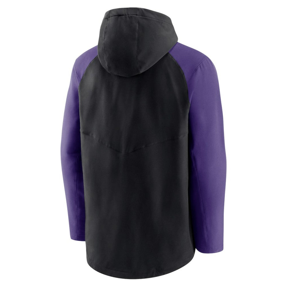 Colorado Rockies Authentic Collection Performance Raglan Full-Zip Hoodie Black/Purple | Nike