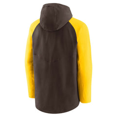San Diego Padres Authentic Collection Performance Raglan Full-Zip Hoodie Brown/Gold | Nike