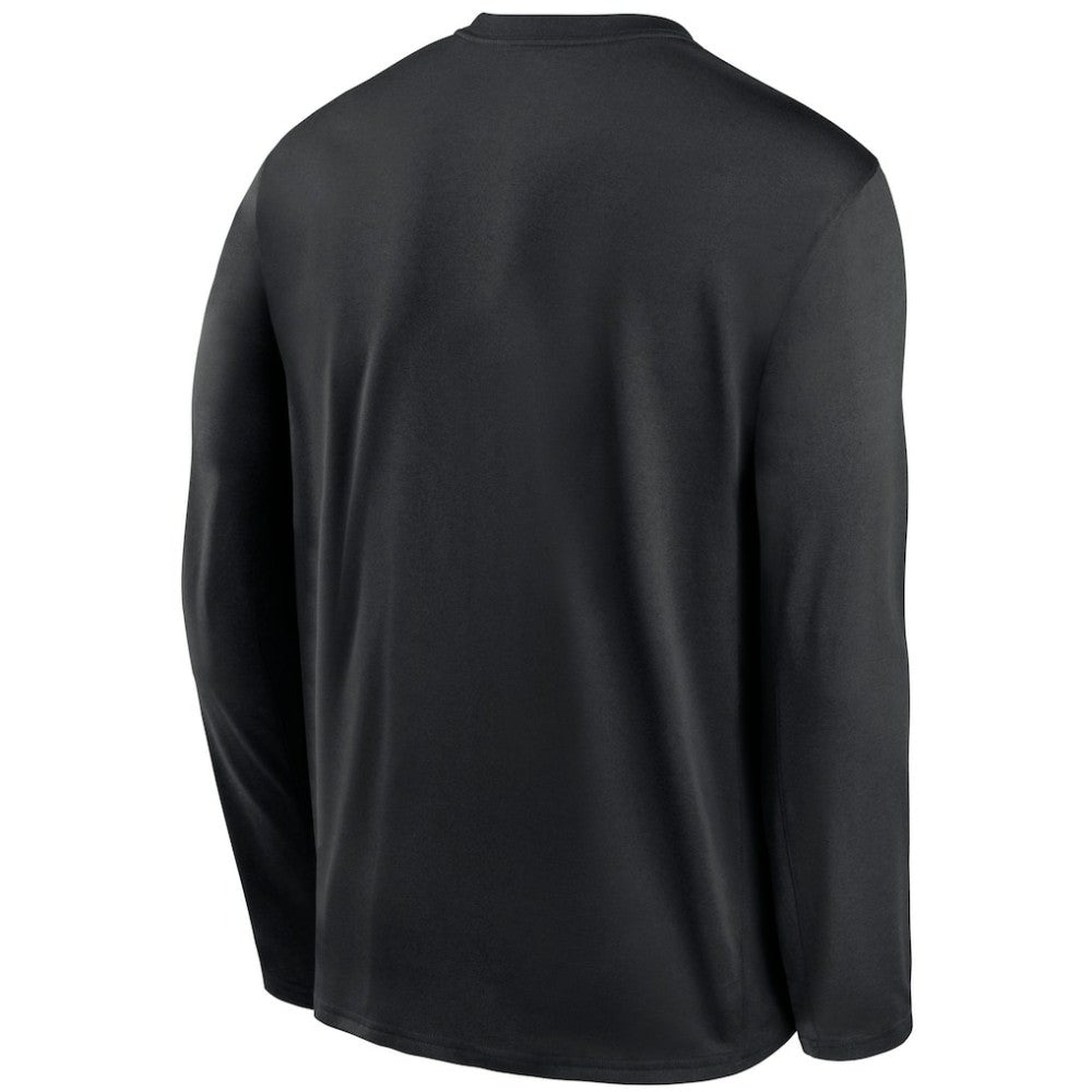 Miami Marlins Authentic Collection Performance Long Sleeve T-Shirt Black | Nike