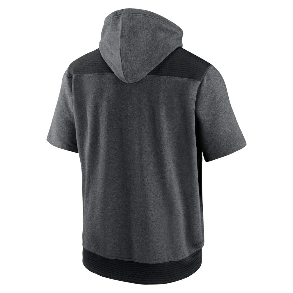 Chicago White Sox Authentic Collection Dry Flux Performance Quarter-Zip Short Sleeve Hoodie Heathered Charcoal/Black | Nike