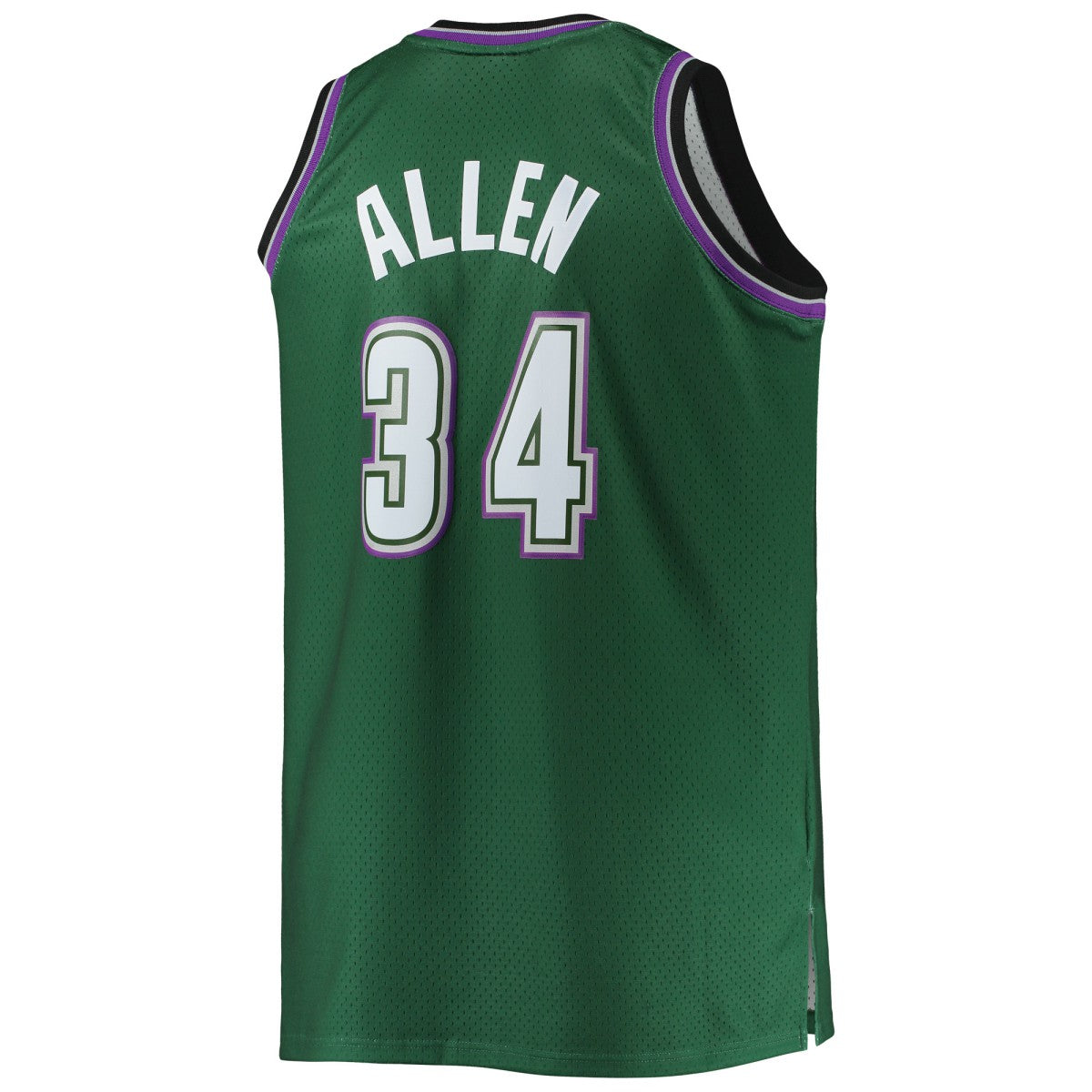 Ray Allen Milwaukee Bucks Big & Tall 1996/97 Hardwood Classics Swingman Jersey - Hunter Green