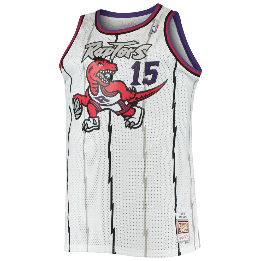 Vince Carter Toronto Raptors 1998/99 Big & Tall Hardwood Classics Swingman Jersey - White