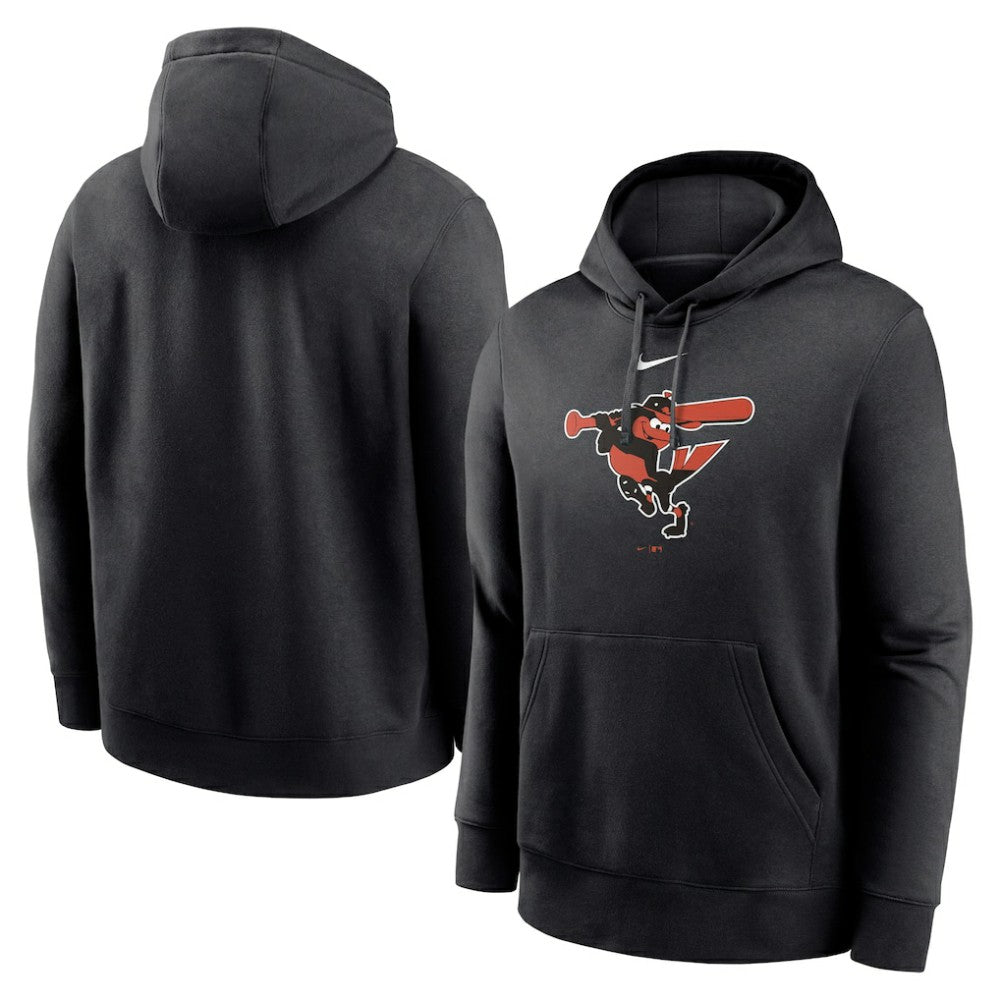 Baltimore Orioles Alternate Logo Club Pullover Hoodie Black | Nike