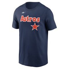 Houston Astros Cooperstown Collection Wordmark T-Shirt Navy | Nike
