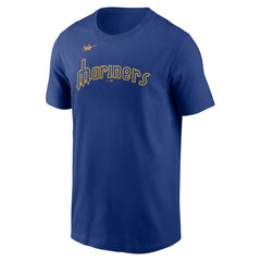 Seattle Mariners Cooperstown Collection Wordmark T-Shirt Royal | Nike