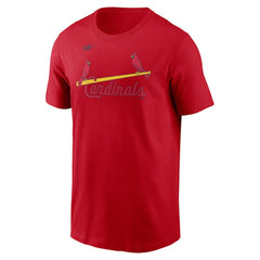 St. Louis Cardinals Cooperstown Collection Wordmark T-Shirt Red | Nike