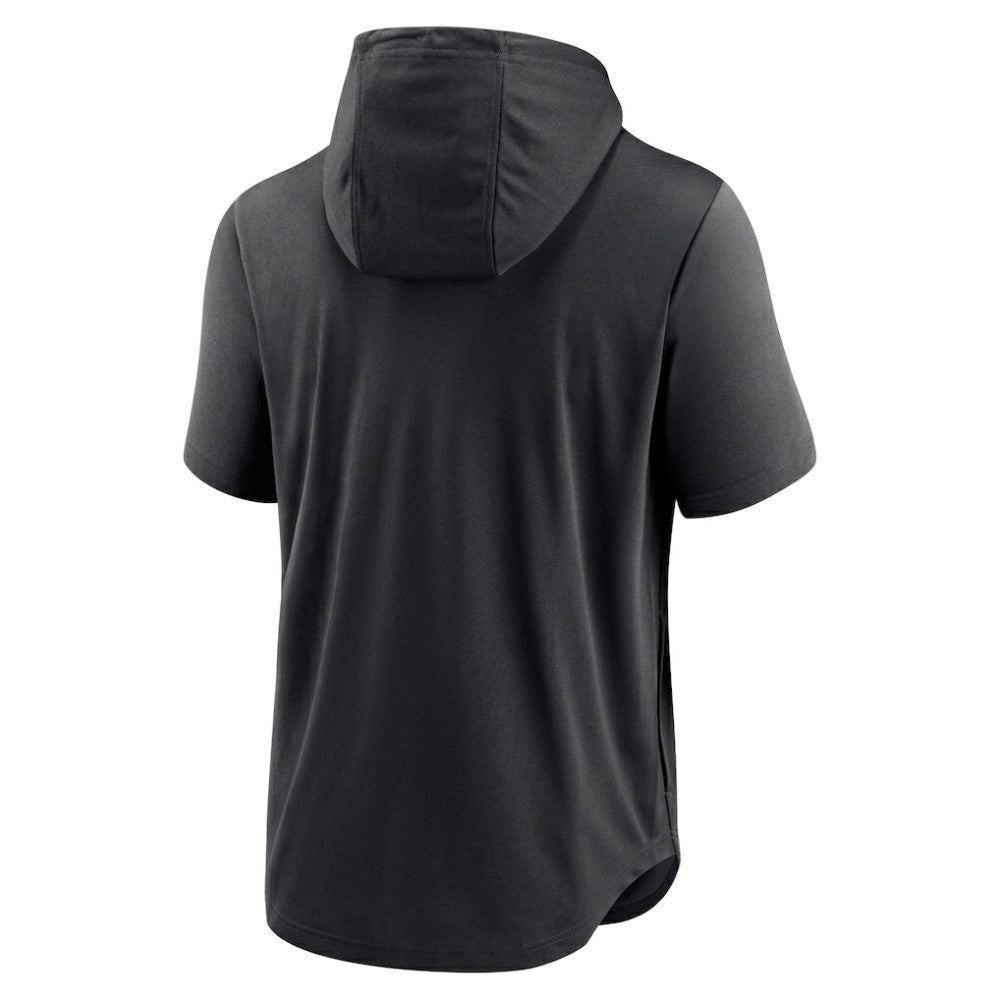 Colorado Rockies Lockup Performance Short Sleeve Lightweight Hooded Top Black | Nike