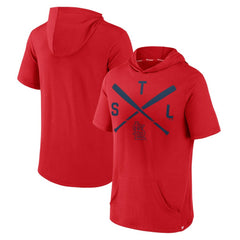 St. Louis Cardinals Iconic Rebel Short Sleeve Hooded Top Red