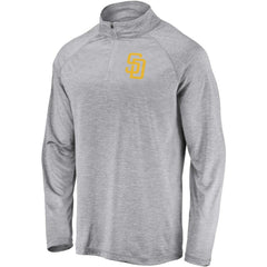 San Diego Padres Primary Logo Quarter-Zip Raglan Jacket Gray