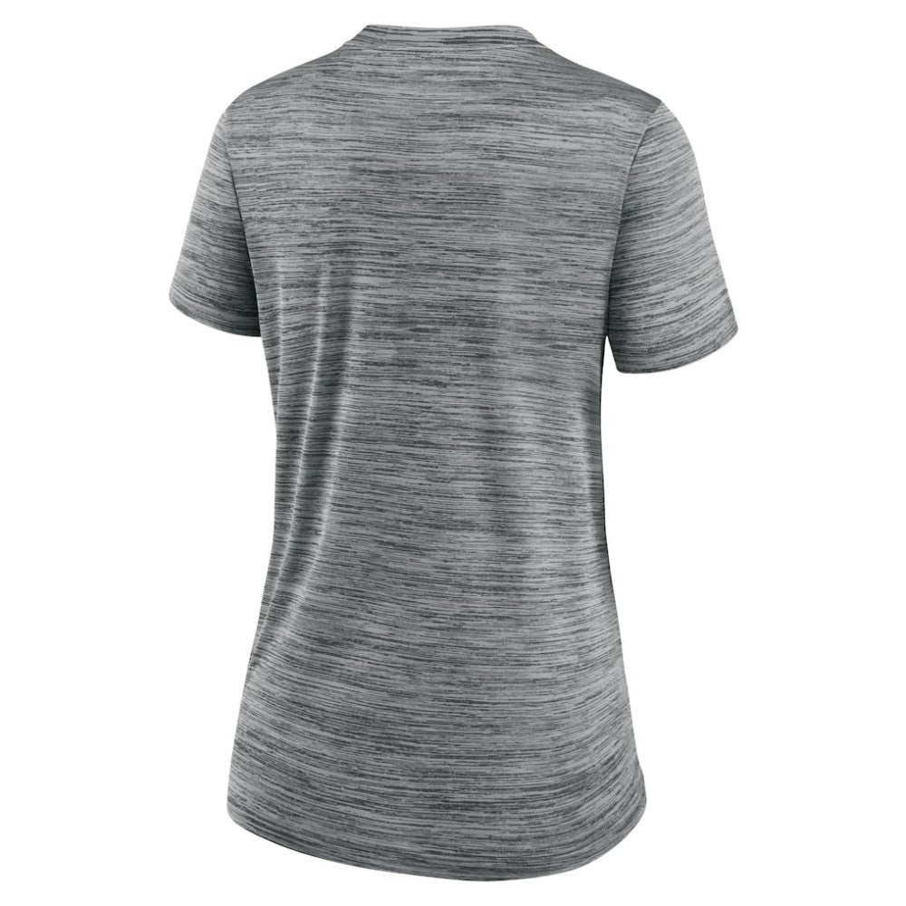 San Francisco Giants Women's Authentic Collection Velocity Performance V-Neck T-Shirt Anthracite | Nike