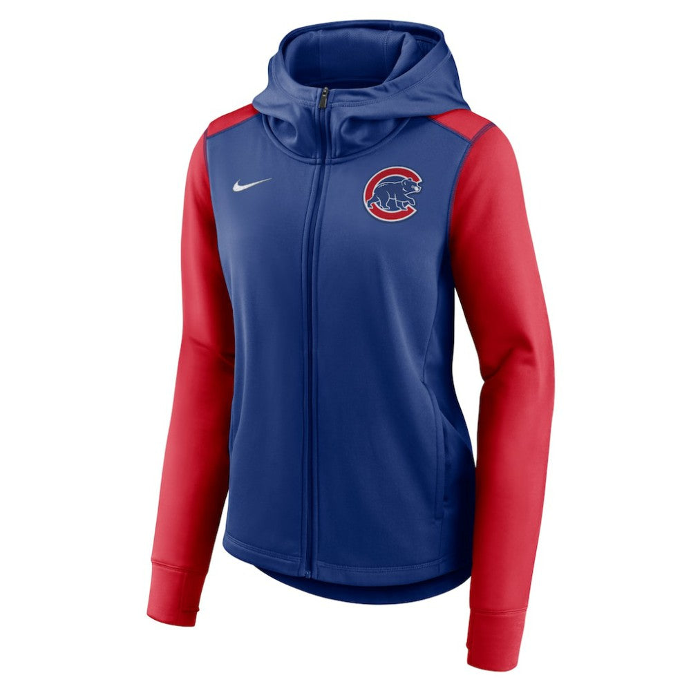 Chicago Cubs Women's Authentic Collection Full-Zip Hoodie Royal/Red | Nike