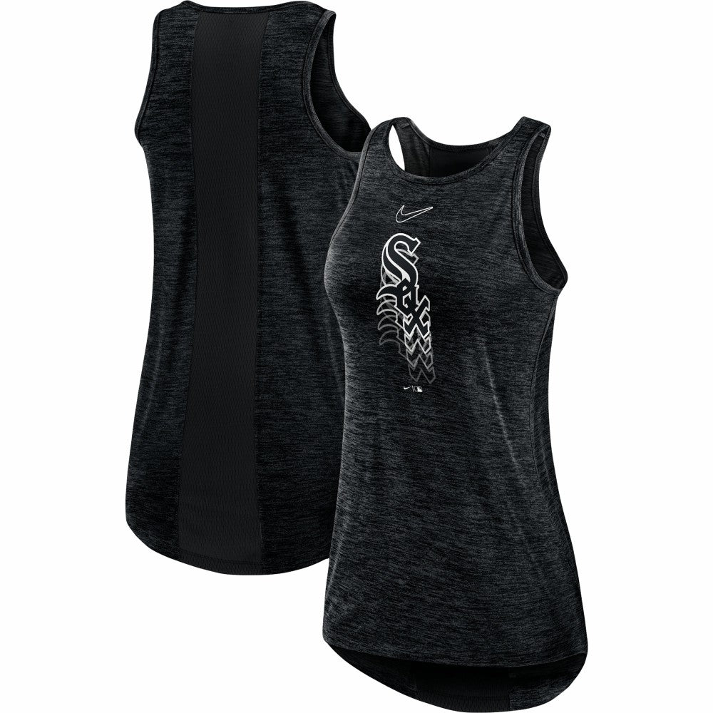 Chicago White Sox Women's Logo Fade High Neck Performance Tank Top Black | Nike