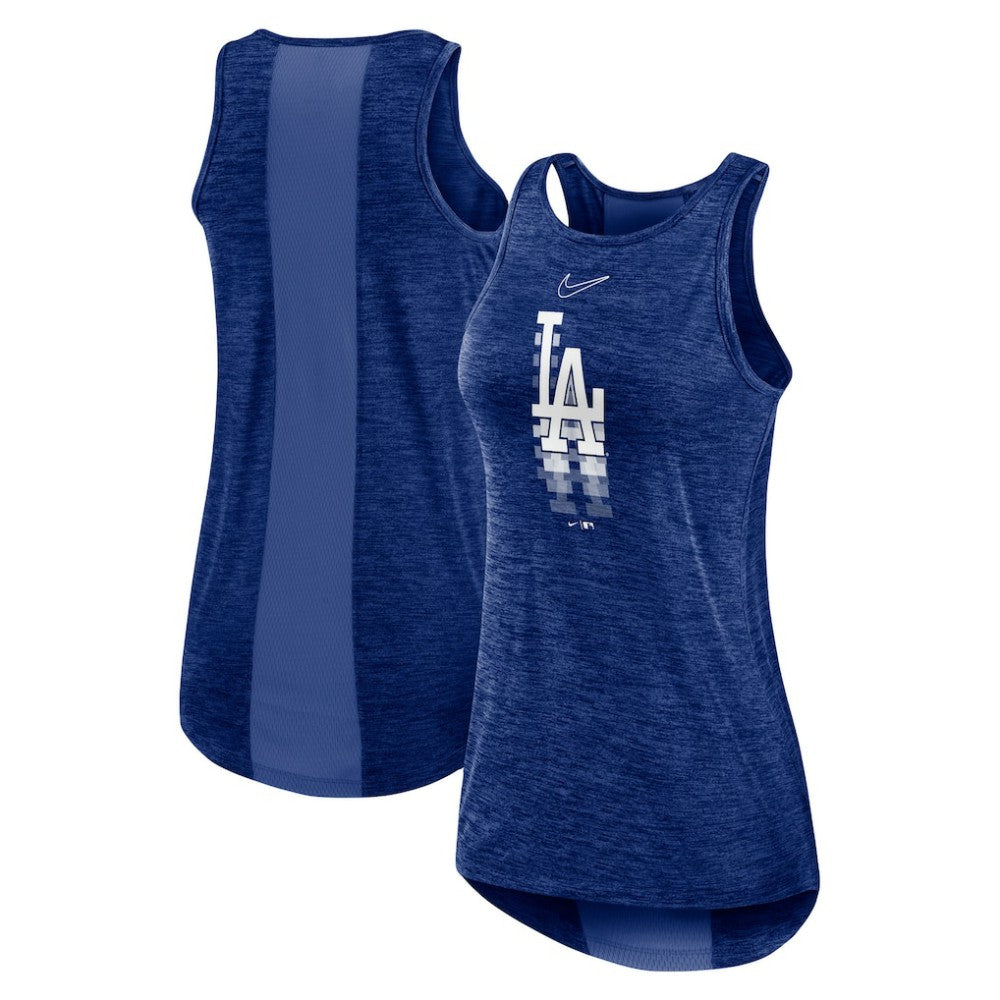 Los Angeles Dodgers Women's Logo Fade High Neck Performance Tank Top Royal | Nike