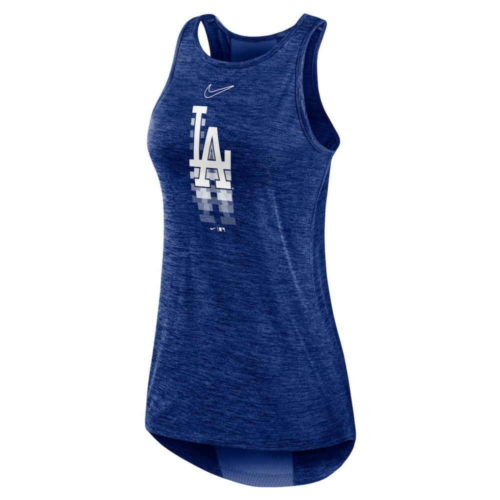 Los Angeles Dodgers Women's Logo Fade High Neck Performance Tank Top Royal | Nike