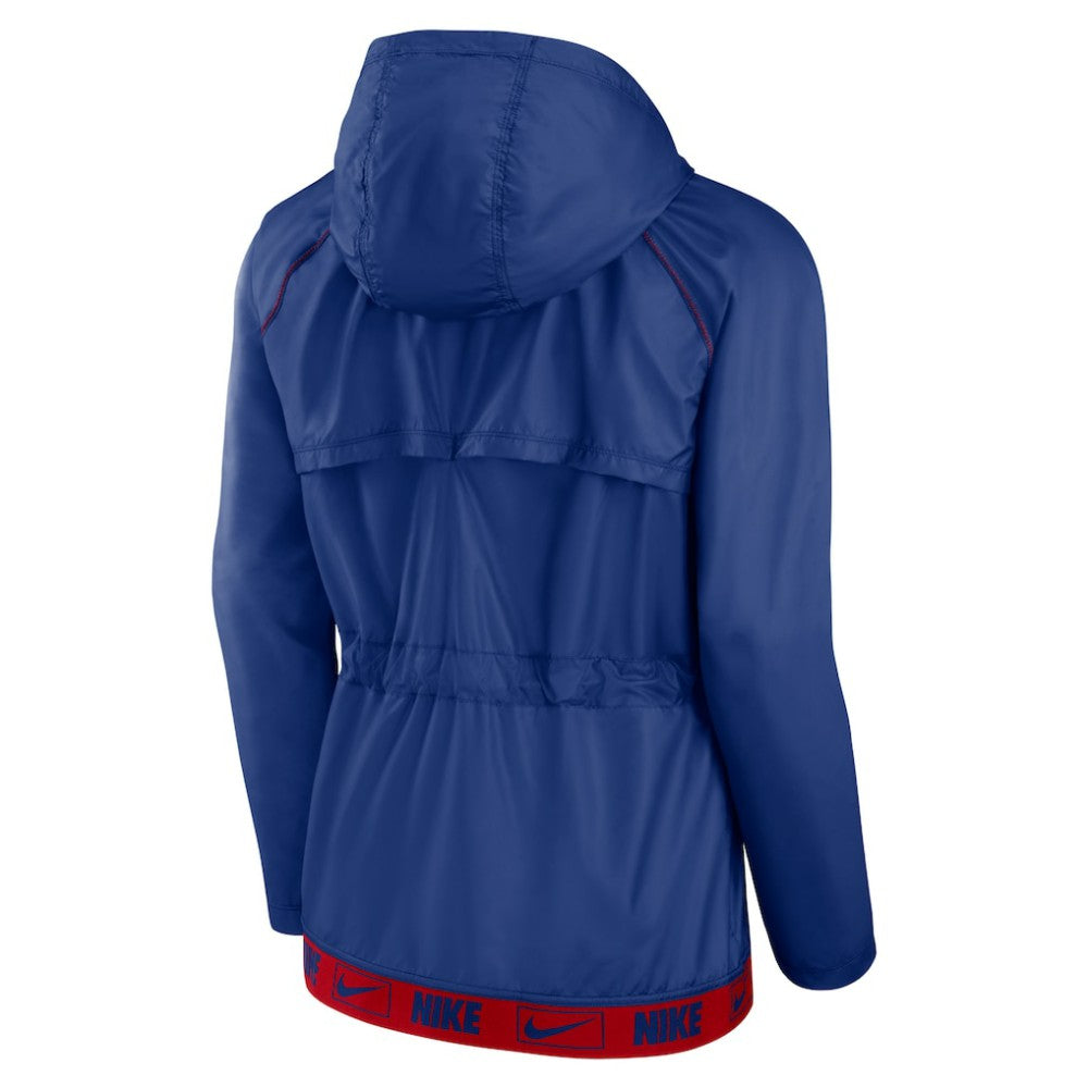Chicago Cubs Women's Statement Raglan Full-Zip Hoodie Jacket Royal/Red | Nike