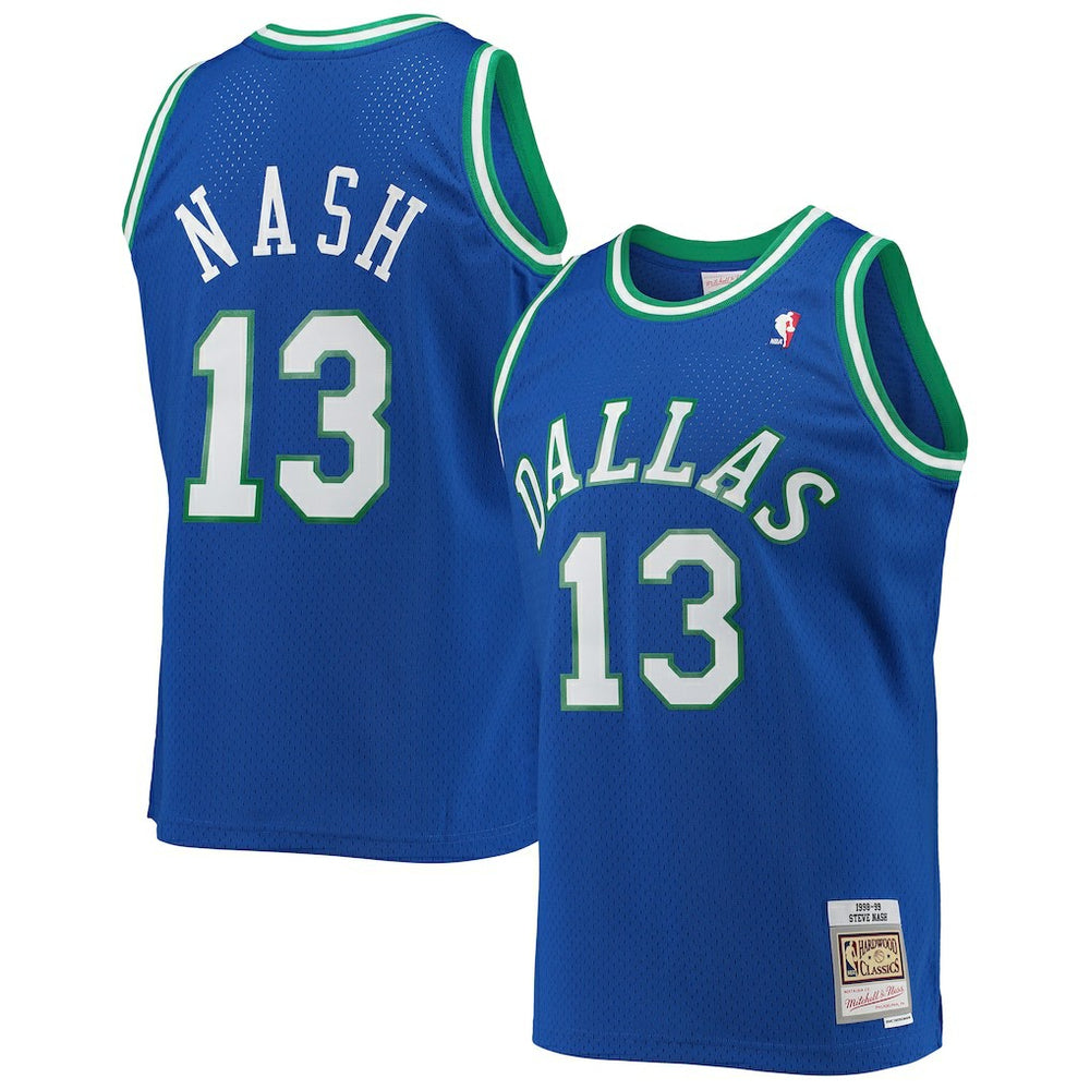Steve Nash Dallas Mavericks 1998/99 Hardwood Classics Swingman Jersey sale - Blue