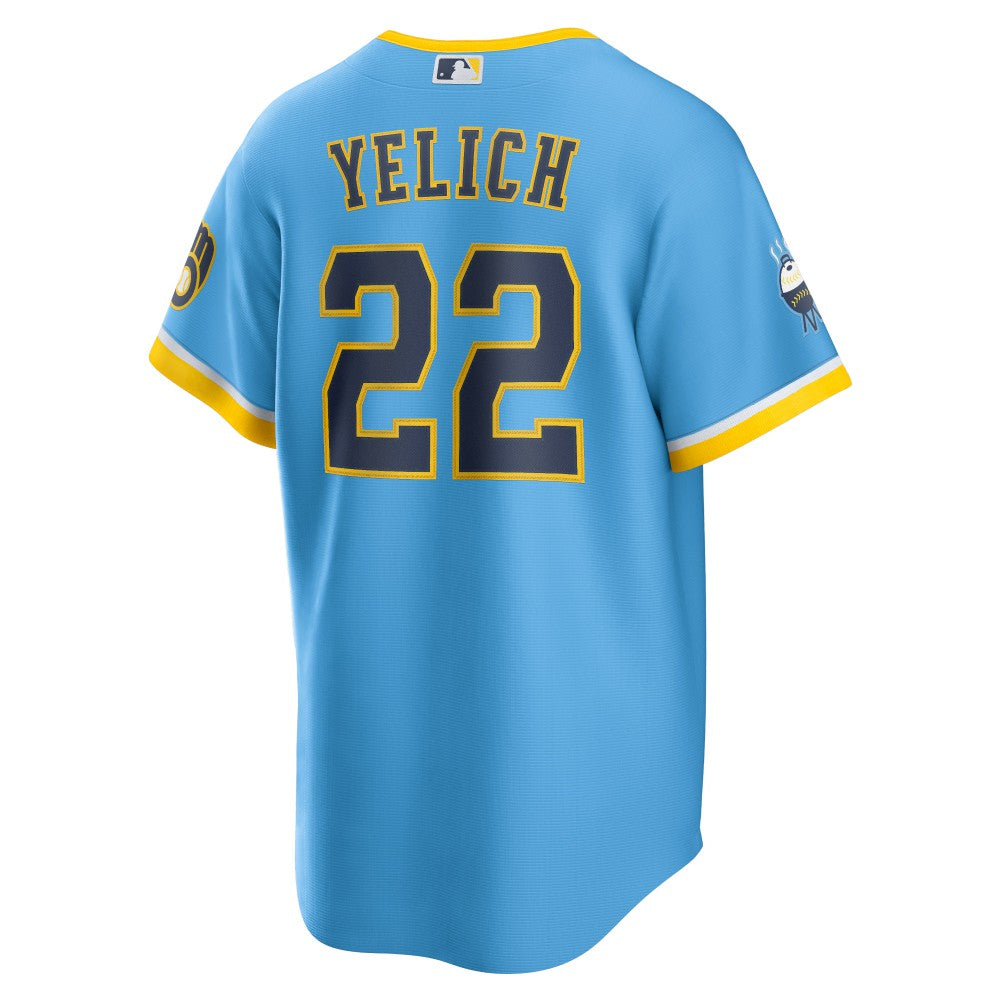 Christian Yelich Milwaukee Brewers City Connect Replica Player Jersey Powder Blue | Nike