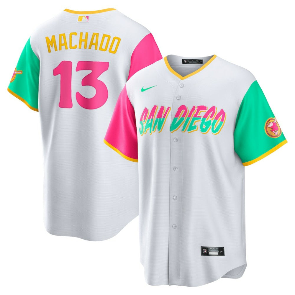 Manny Machado San Diego Padres City Connect Replica Player Jersey White | Nike