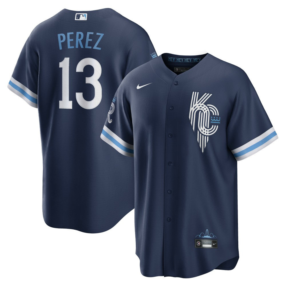 Salvador Perez Kansas City Royals City Connect Replica Player Jersey Navy | Nike