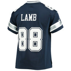 CeeDee Lamb Dallas Cowboys Youth Player Game Jersey - Navy