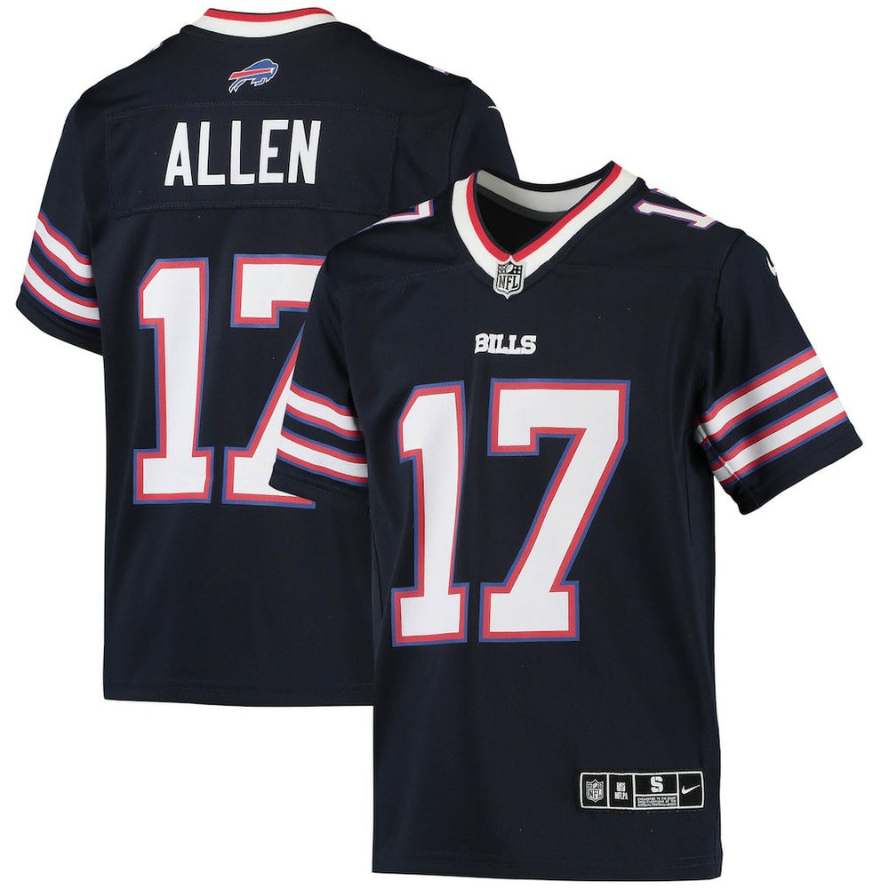 Josh Allen Buffalo Bills Youth Inverted Team Game Jersey - Navy
