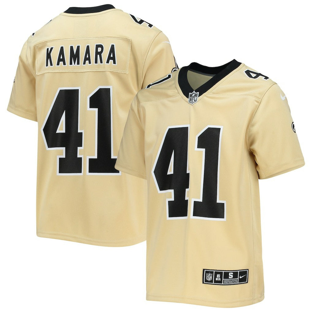 Alvin Kamara New Orleans Saints Youth Inverted Team Game Jersey - Gold