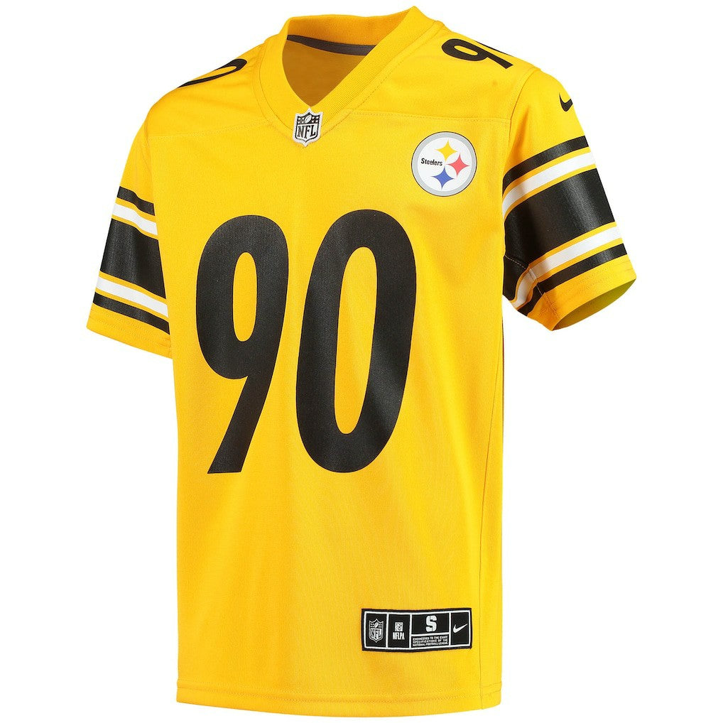 T.J. Watt Pittsburgh Steelers Youth Inverted Team Game Jersey - Gold