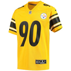 T.J. Watt Pittsburgh Steelers Youth Inverted Team Game Jersey - Gold