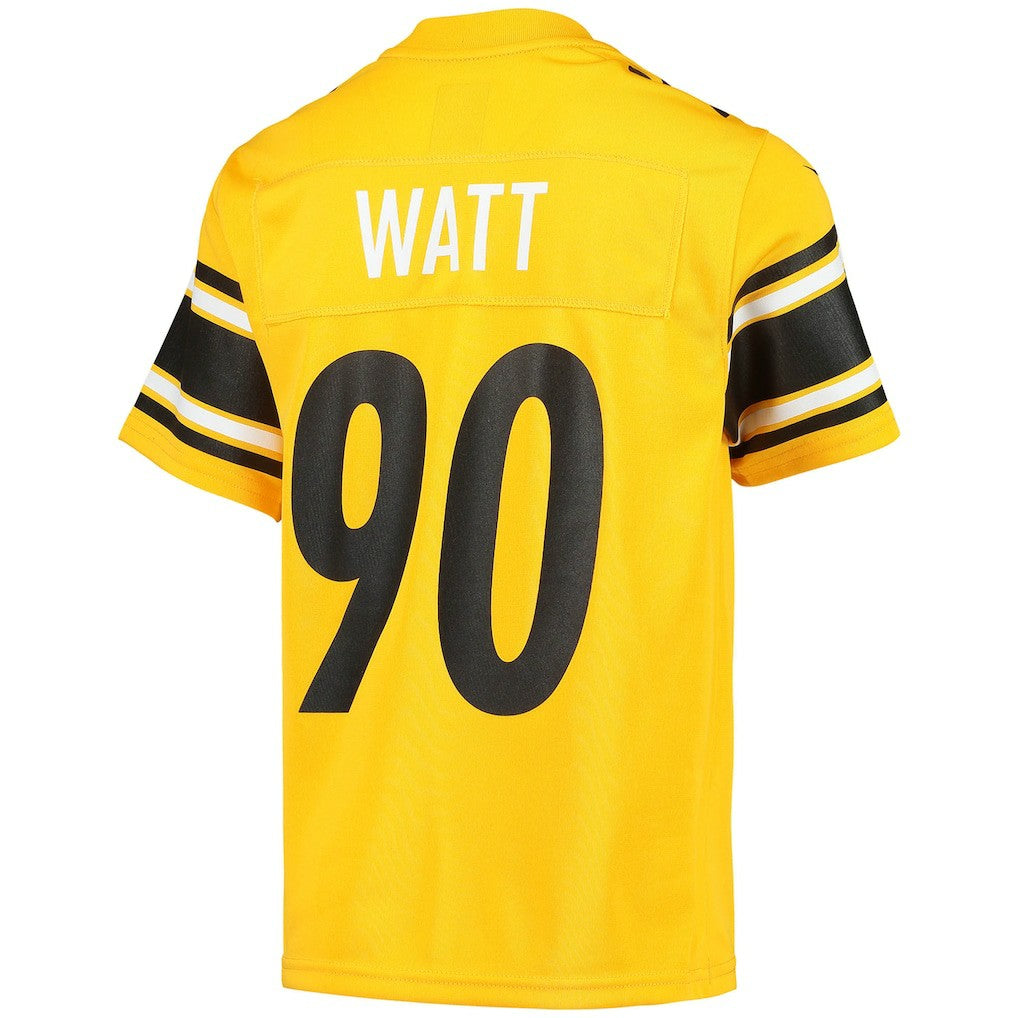 T.J. Watt Pittsburgh Steelers Youth Inverted Team Game Jersey - Gold