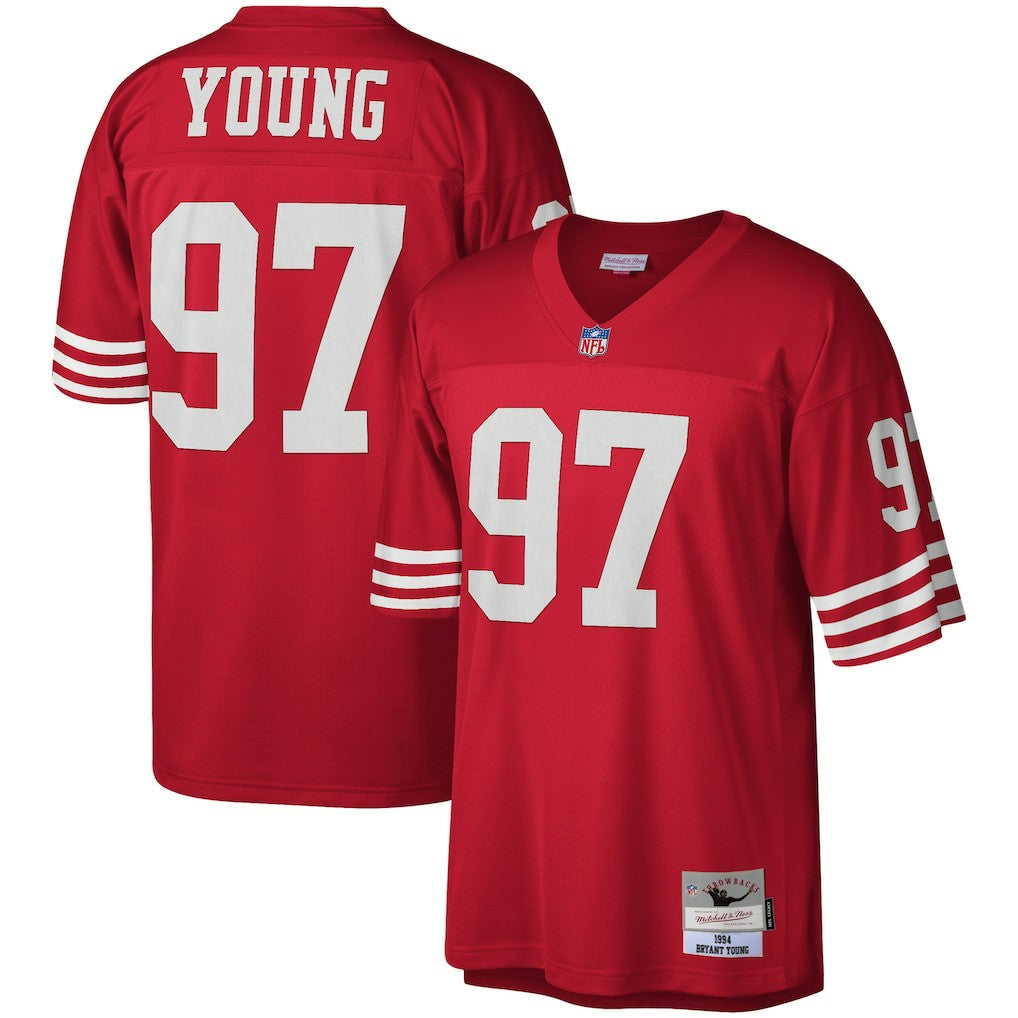 Bryant Young San Francisco 49ers Legacy Replica Jersey - Scarlet outlet