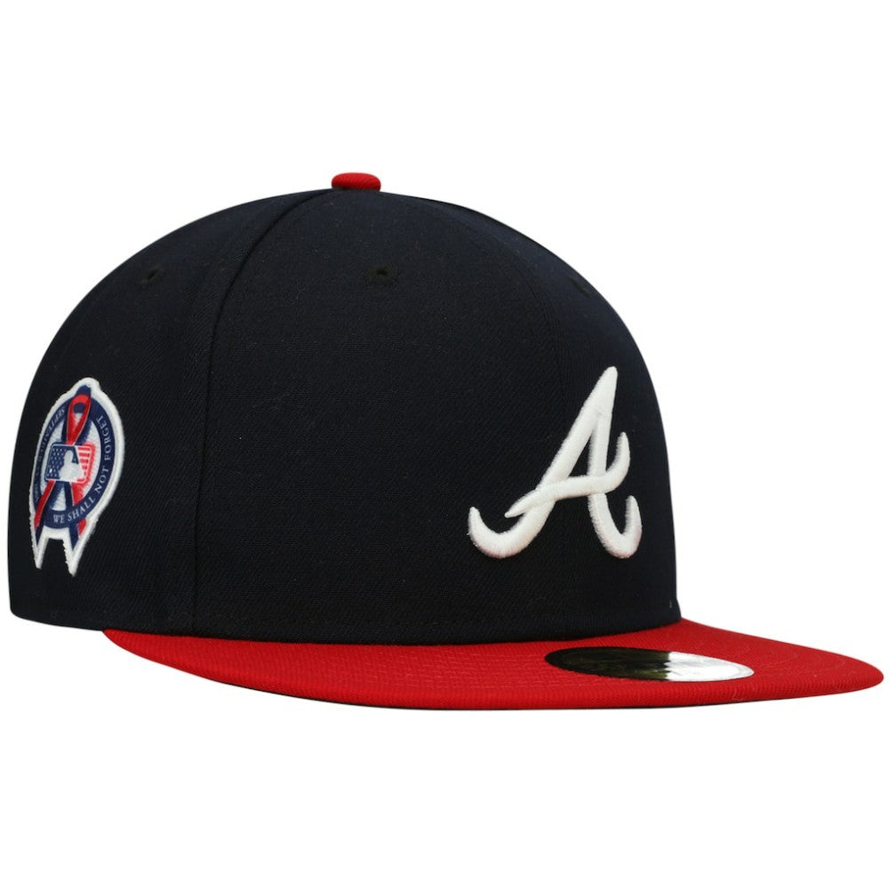 Atlanta Braves 9/11 Memorial Side Patch 59FIFTY Fitted Hat Navy | New Era