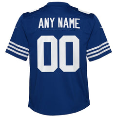 Indianapolis Colts Youth Alternate Custom Game Jersey - Royal