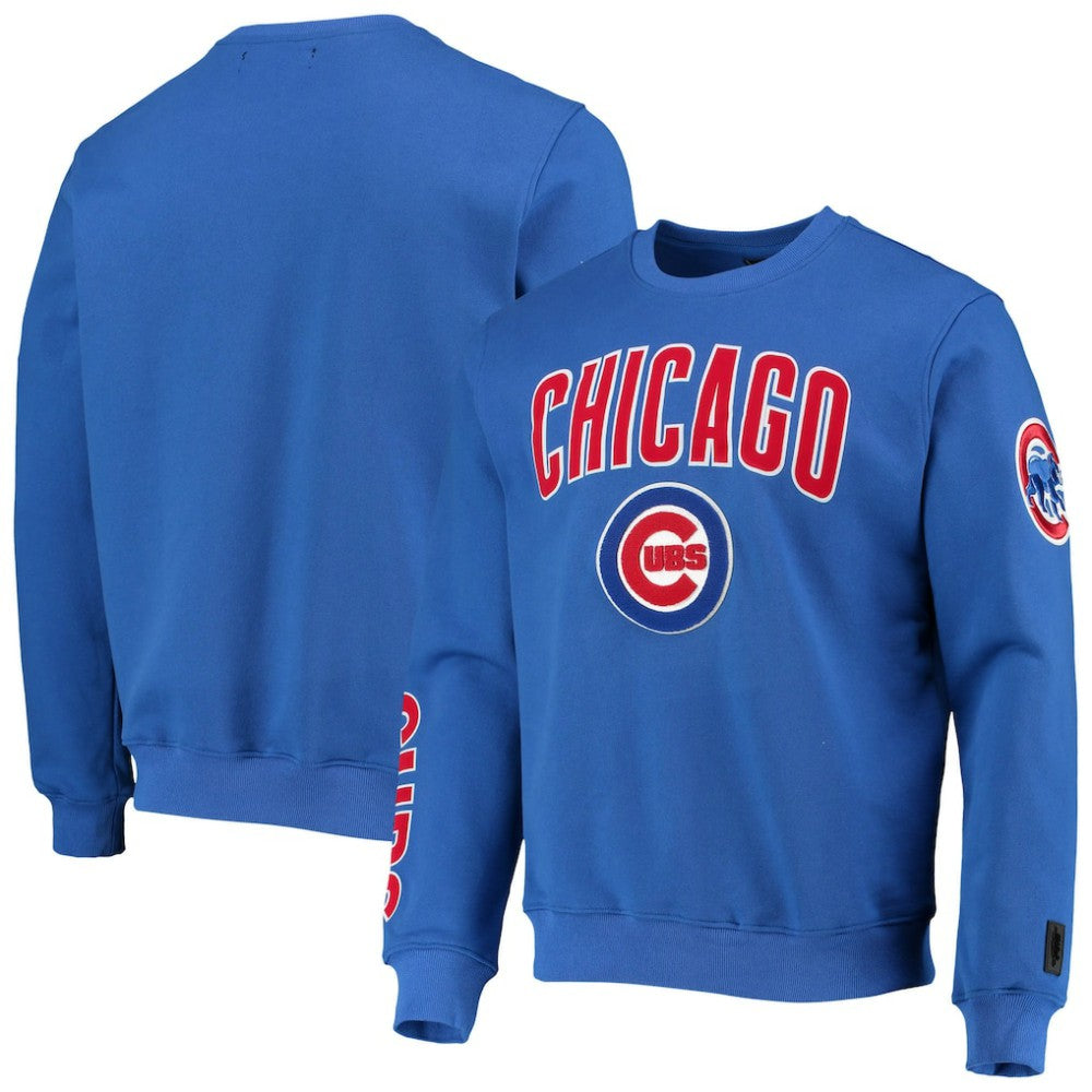 Chicago Cubs Pro Standard Stacked Logo Pullover Sweatshirt Royal