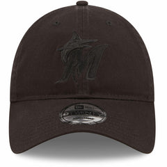 Miami Marlins Black On Black Core Classic 2.0 9TWENTY Adjustable Hat | New Era