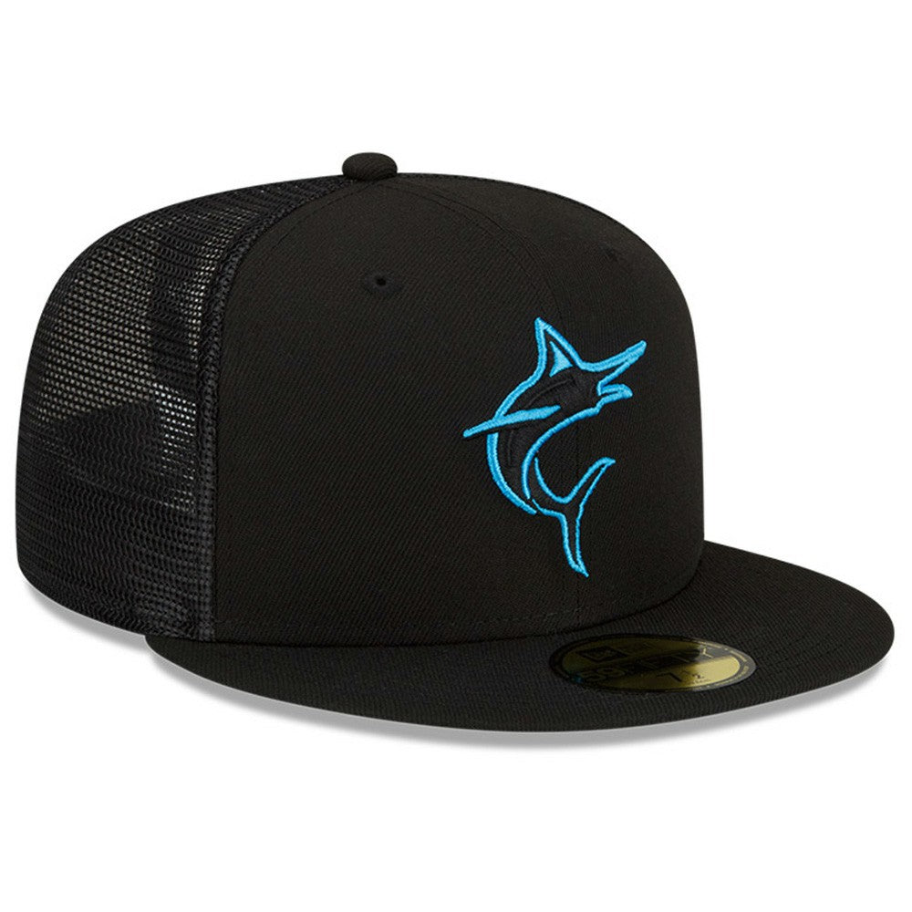 Miami Marlins 2023 Batting Practice 59FIFTY Fitted Hat Black | New Era