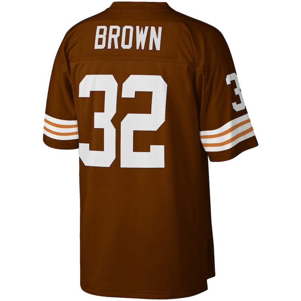 Jim Brown Cleveland Browns Big & Tall 1963 Retired Player Replica Jersey - Brown for sale