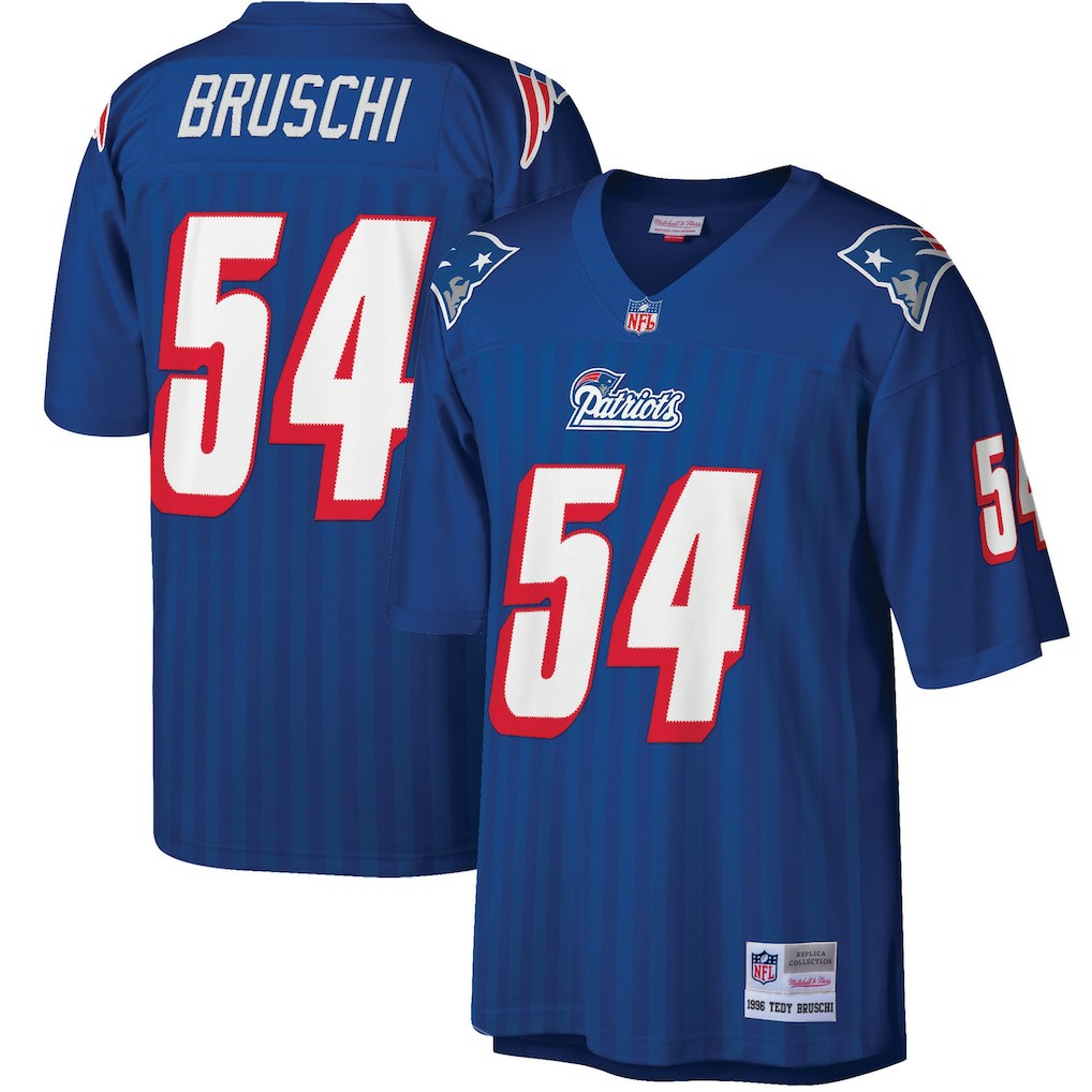 Tedy Bruschi New England Patriots Big & Tall 1996 Retired Player Replica Jersey - Royal discount