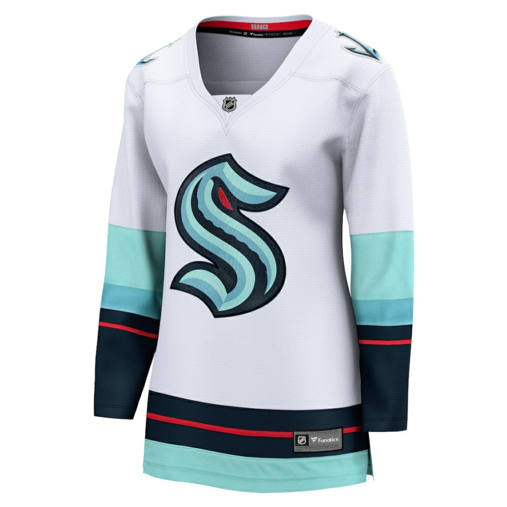 Seattle Kraken Fanatics Women's Away Breakaway Jersey White