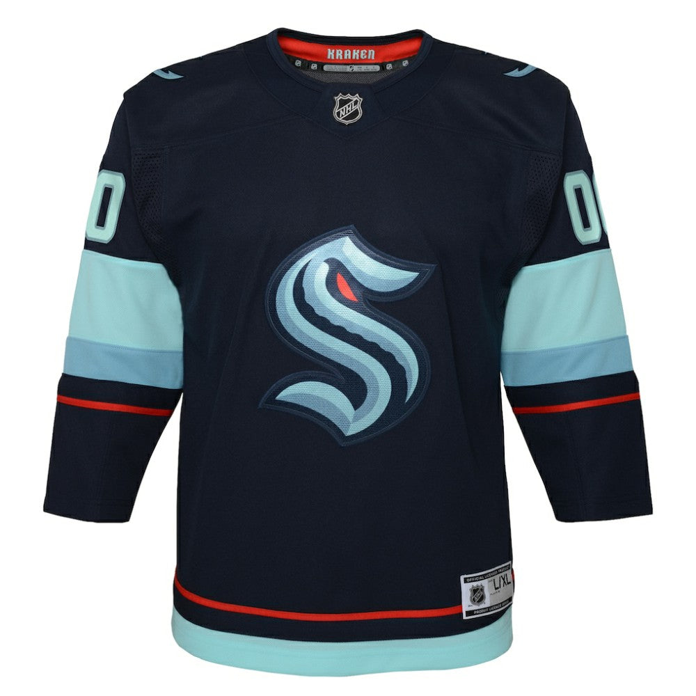 Seattle Kraken Youth Home Premier Custom Jersey Navy
