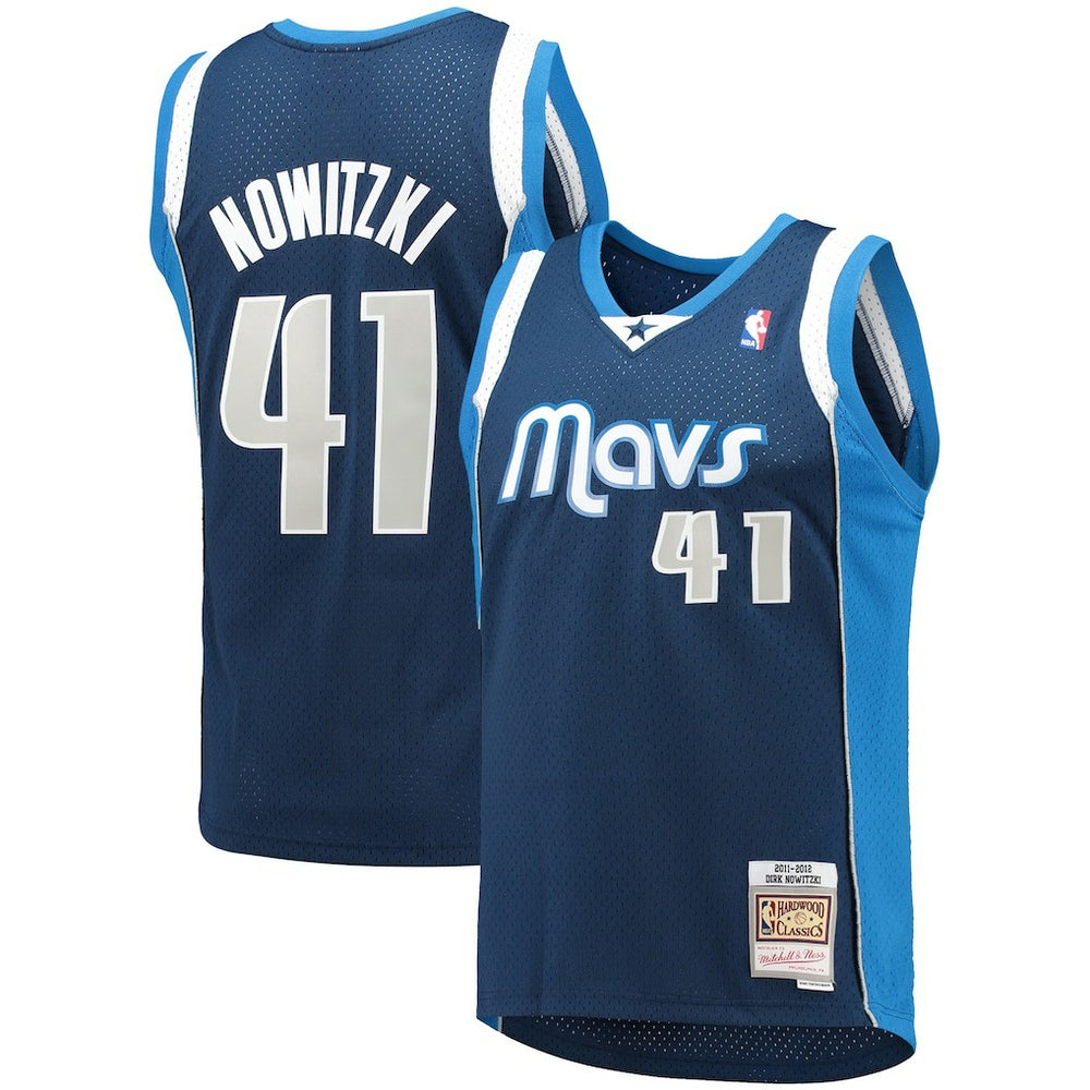 Dirk Nowitzki Dallas Mavericks 2011/12 Hardwood Classics Swingman Jersey sale - Navy