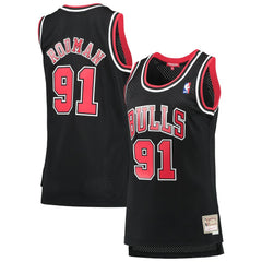 Dennis Rodman Chicago Bulls Women's Hardwood Classics Swingman Jersey sale - Black