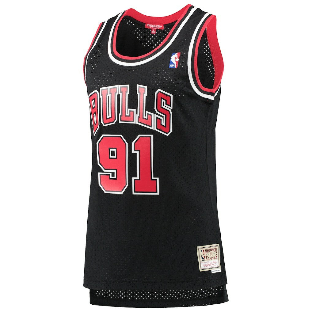 Dennis Rodman Chicago Bulls Women's Hardwood Classics Swingman Jersey sale - Black